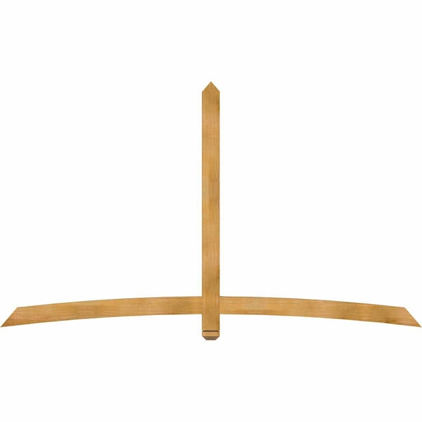 Ekena Millwork Bellingham Rough Sawn Timber Gable Bracket, Western Red Cedar, 96"W x 56"H x 2"D x 4"F, 14/12 Pitch GBW096X56X0204BEL00RWR - main